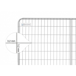 BAUZAUNWELT 15,5 kg 3,5 x 2,0 m Mobilzaun Round Top - Rundrahmen - extra stabil