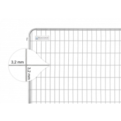 BAUZAUNWELT 15,5 kg 3,5 x 2,0 m Mobilzaun Round Top - Rundrahmen - extra stabil