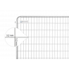 Bauzaun 15,5 kg Round Top - Rundrahmen Drahtstärke 3,2 x 3,2 mm