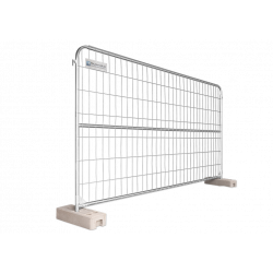 BAUZAUNWELT 15,5 kg 3,5 x 2,0 m Mobilzaun Round Top - Rundrahmen - extra stabil