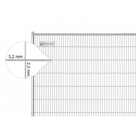 BAUZAUNWELT 15,5 kg Anti Climb 3,5 x 2,0 m Mobilzaun - Masche 43 x 262 mm - stabil