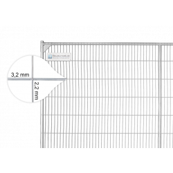 BAUZAUNWELT 15,5 kg Anti Climb 3,5 x 2,0 m Mobilzaun - Masche 43 x 262 mm - stabil