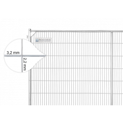 BAUZAUNWELT 15,5 kg Anti Climb 3,5 x 2,0 m Mobilzaun - Masche 43 x 262 mm - stabil