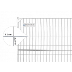 BAUZAUNWELT 15,5 kg Anti Climb 3,5 x 2,0 m Mobilzaun - Masche 43 x 262 mm - stabil