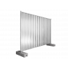 Closed construction fence made of trapezoidal sheet metal - privacy screen - galvanized