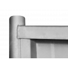 Closed construction fence made of trapezoidal sheet metal - privacy screen - galvanized