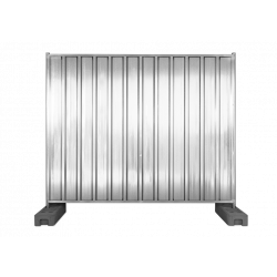 Closed construction fence made of trapezoidal sheet metal - privacy screen - galvanized