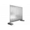 Closed construction fence made of trapezoidal sheet metal - privacy screen - galvanized