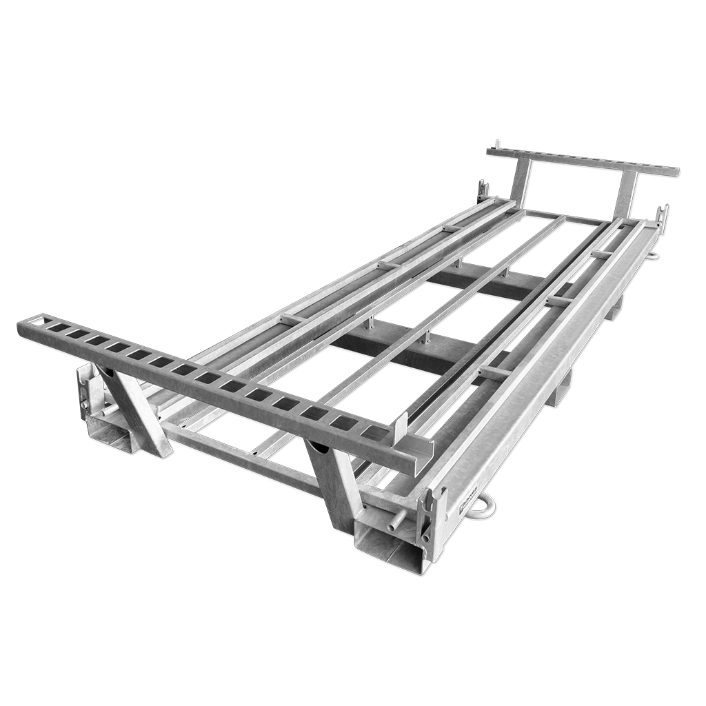 Twin traverse for construction fences and base plates