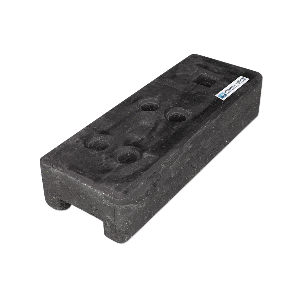 Construction fence base 26 kg made from recycled PVC