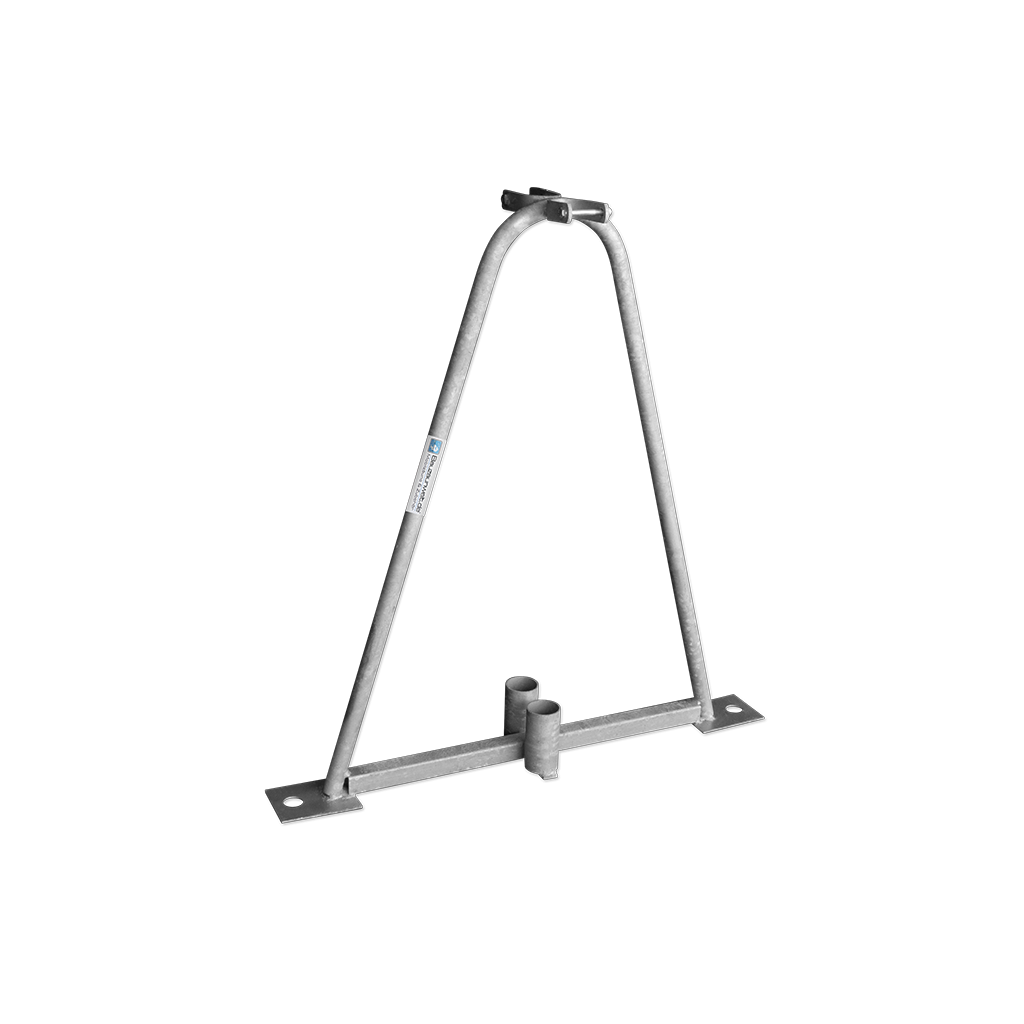 Bauzaunständer aus Stahl - Besfestigung mit Erdnägel oder zum Aufdübeln