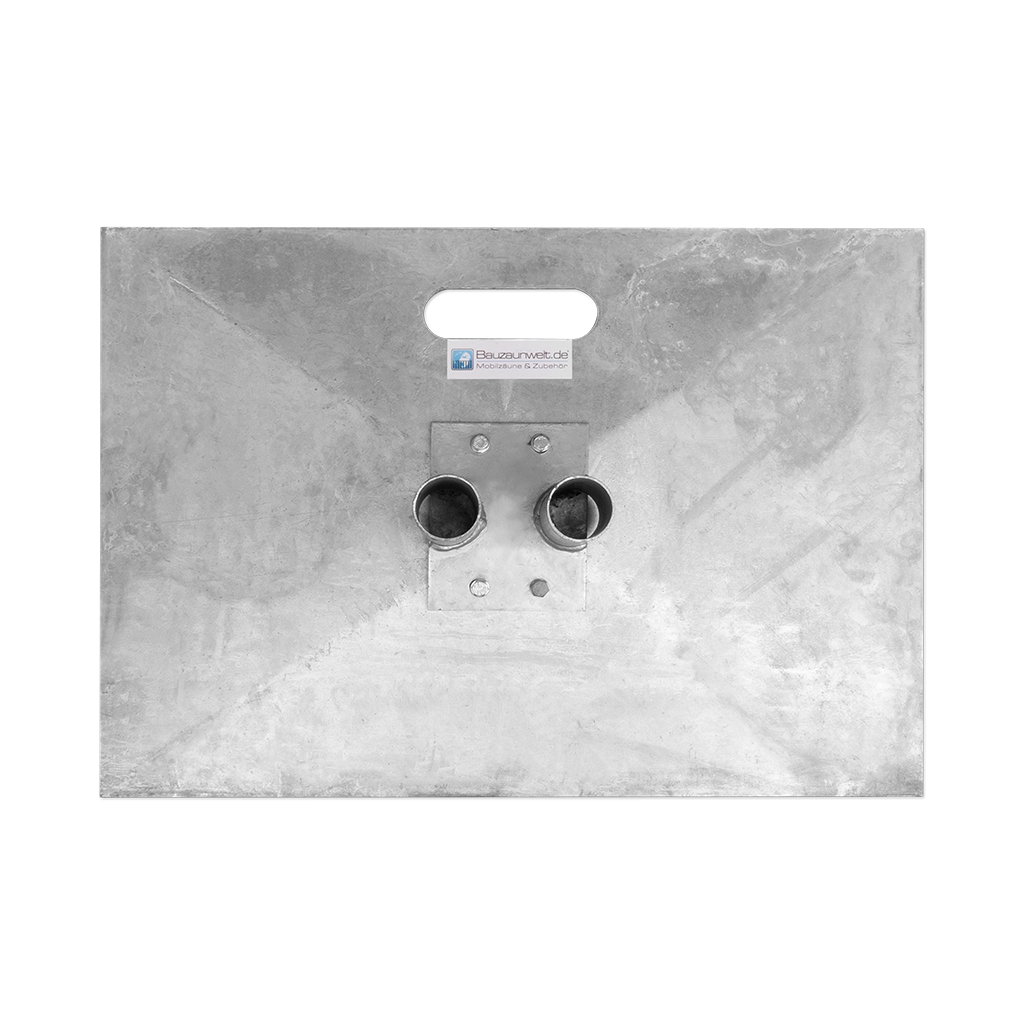 Standplatte für Bauzaun aus Stahl - feuerverzinkt