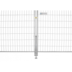 Bauzaunständer aus Stahl - Besfestigung mit Erdnägel oder zum Aufdübeln