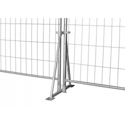 Bauzaunständer aus Stahl - Besfestigung mit Erdnägel oder zum Aufdübeln