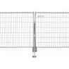Construction fence support strut with small plate - anchoring with ground anchors