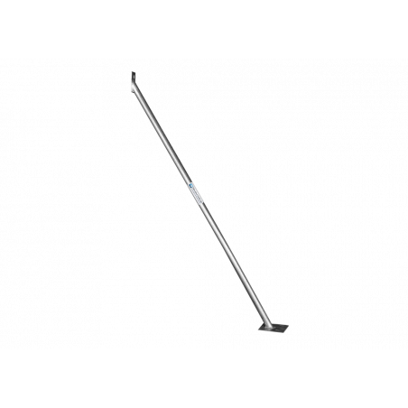 Bauzaun Stützstrebe mit kleiner Platte - Verankerung mit Erdnägeln