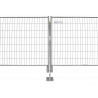 Construction fence support strut with large plate - anchoring with ground spike