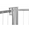 Construction fence standard swivel joint - for creating construction fence gates