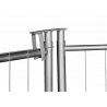Construction fence standard swivel joint - for creating construction fence gates