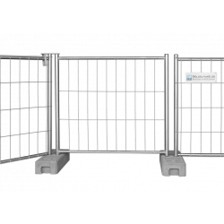 Construction fence standard swivel joint - for creating construction fence gates