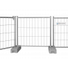 Construction fence standard swivel joint - for creating construction fence gates