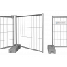 Construction fence standard swivel joint - for creating construction fence gates