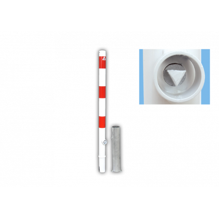 Absperrpfosten 76 mm  herausnehmbar