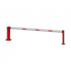 Barrier with fixed support post