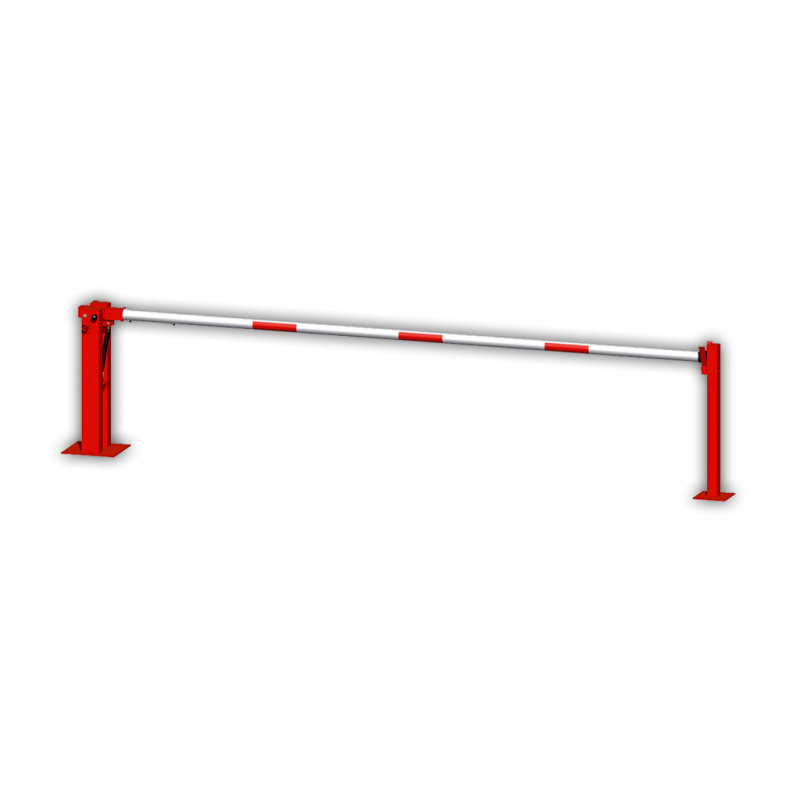 Barrier with fixed support post
