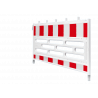 Barrier fence/fall protection with spigot, RA1 white/red foil
