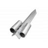 Construction fence ground sleeve - drive-in sleeve with two sockets for mobile fences