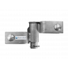 Construction fence swivel joint - for creating construction fence gates