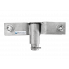 Construction fence swivel joint - for creating construction fence gates