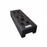 Construction fence base 24 kg PVC - 6 holes - 1 square slot
