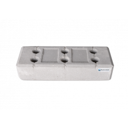 Construction fence 13 kg EUTOP incl. PE base 16 kg and connectors 20-piece set