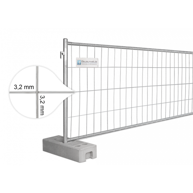 Stavební plot 11 kg poloviční výšky 3,5 x 1,2 m tloušťka drátu 3,2 x 3,2 mm