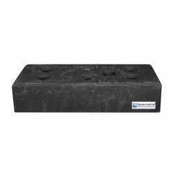 Bauzaunfuß 24 kg PVC - 6 Löcher - 1 Steckplatz Vierkant
