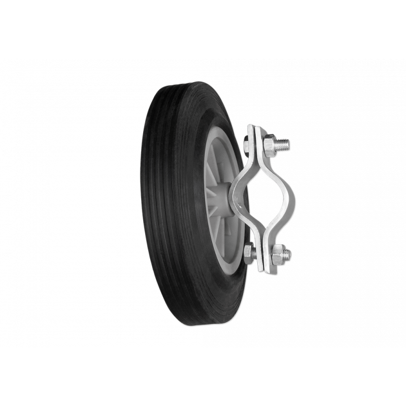 Kolečko pro branku stavebního plotu z plné gumy - pro všechny běžné typy stavebních plotů