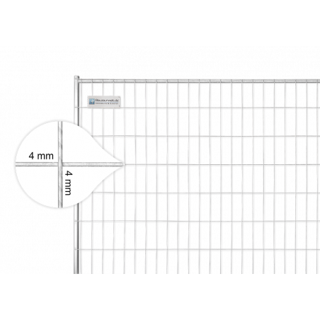 BAUZAUNWELT 18 kg 3,5 x 2,0 m Mobilzaun EUTOP Profi - extra stabil - Draht 4 mm
