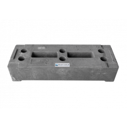 BAUZAUNWELT 10er Set 14 kg Mobilzaun - Betonfuß und Verbinder