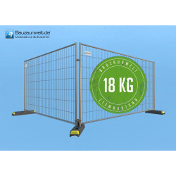 BAUZAUNWELT 20er Set 18 kg Mobilzaun - Betonfuß und Verbinder