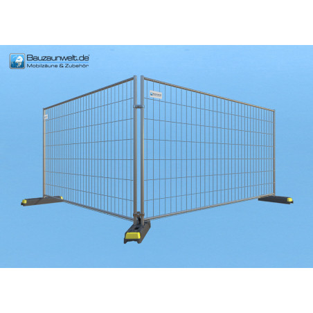 BAUZAUNWELT 26er oder 30er Set 14 kg Mobilzaun - Bauzaun Palette Betonfuß Verbinder