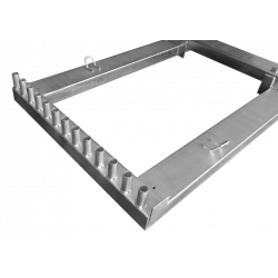BAUZAUNWELT 26er oder 30er Set 14 kg Mobilzaun - Bauzaun Palette Betonfuß Verbinder