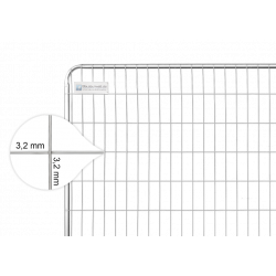 BAUZAUNWELT 15,5 kg 3,5 x 2,0 m Mobilzaun Round Top - Rundrahmen - extra stabil