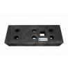 Construction fence base 24 kg PVC - 6 holes - 1 square slot