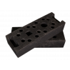 Construction fence base 24 kg PVC - 6 holes - 1 square slot