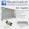 BAUZAUNWELT 10er Set 14 kg Mobilzaun - Betonfuß und Verbinder